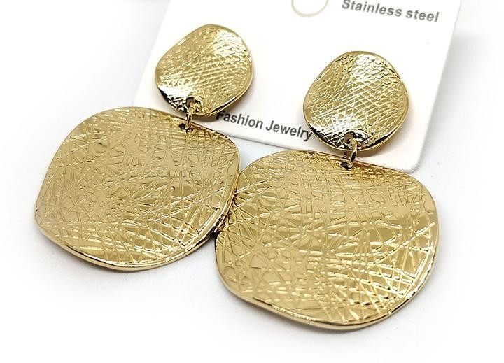 Серьги женские массивные золотистые Киев - изображение 1