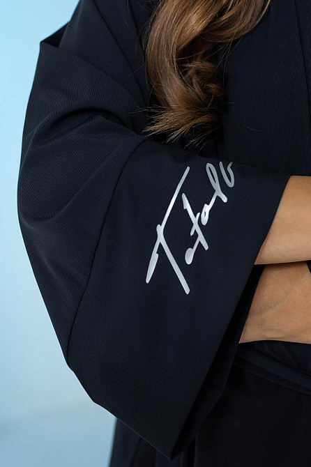 Довгий жіночий халат TotalFit XA2-Q10 Чорний, XS/S Київ - фото 4