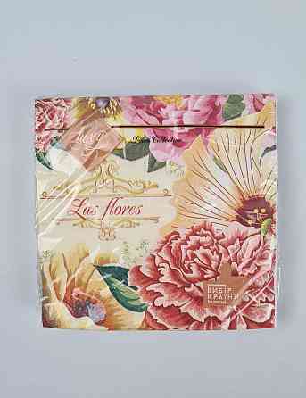 Серветки паперові (ЗЗхЗЗ, 18 шт.) "Дивові літні квіти" Luxy (1 пачка) Харків