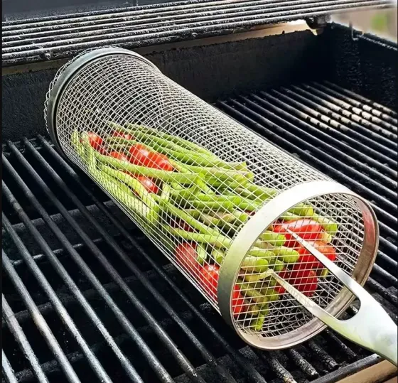 Сетка-гриль для овощей GRIL без ручки, металл + щетка Коломыя