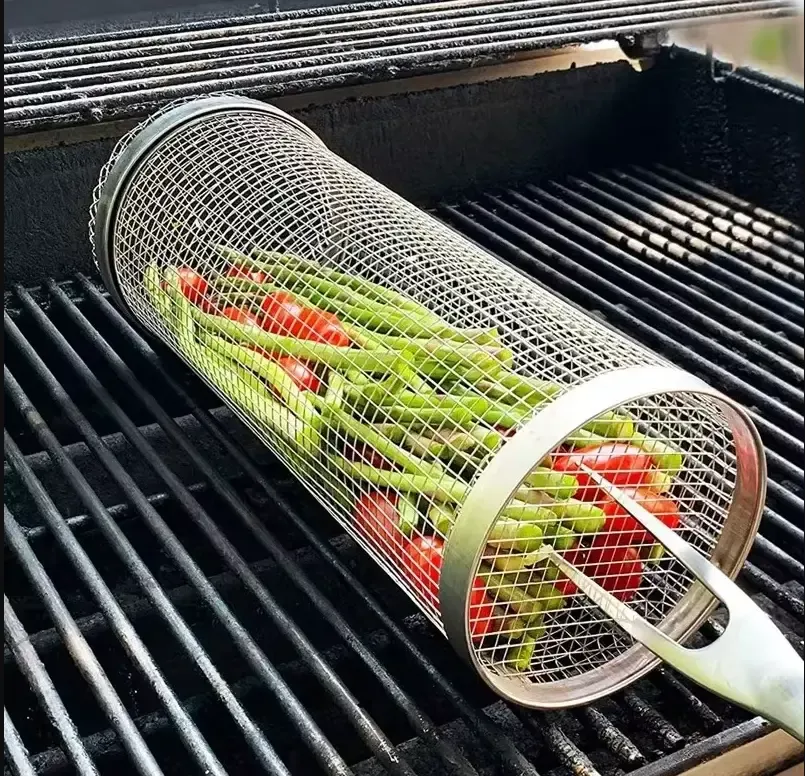 Сетка-гриль для овощей GRIL без ручки, металл + щетка Коломыя - изображение 2