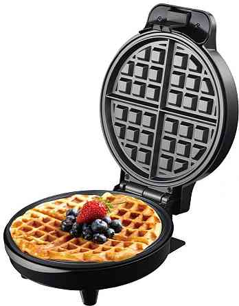 Вафельница RAF R2213 1200Вт электрическая 220В с антипригарным покрытием, индикатор нагрева, черная Одесса