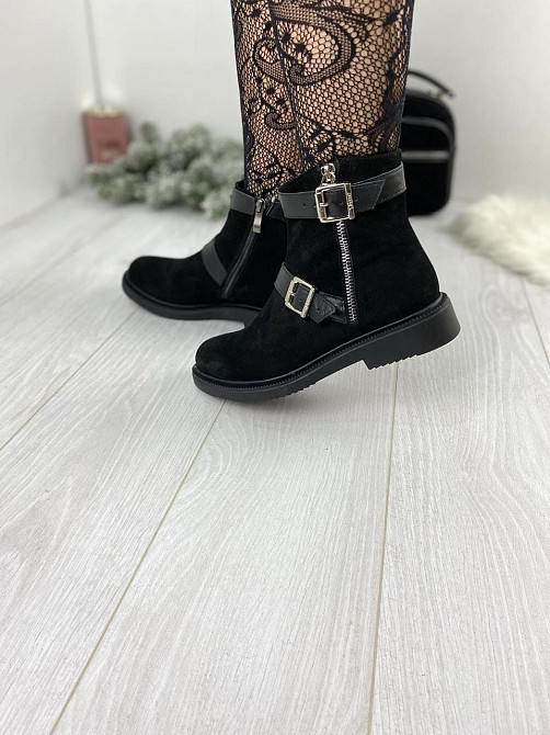 Без бренда Черевики жіночі D and V 2032 чорні (зима, замша натуральна) (2263) 37 Коломыя - изображение 3