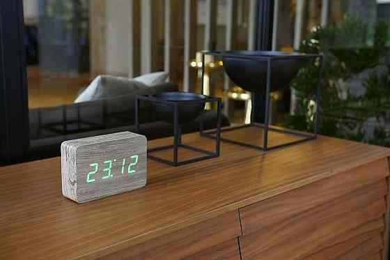 Смарт-будильник з термометром "BRICK", ясен Рівне