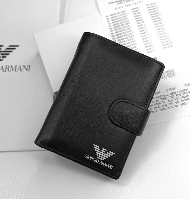 Мужской брендовый кошелек на застежке Armani (3029) Киев - изображение 1