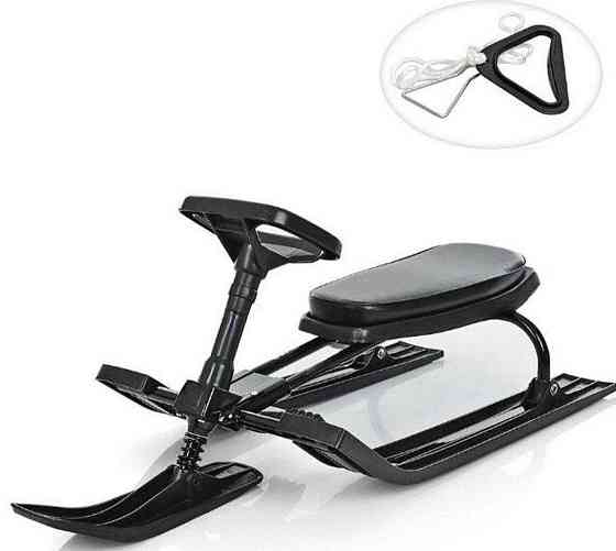 Дитячий снігокат Snow1 зі шнурком та амортизатором - Чорний. Харьков