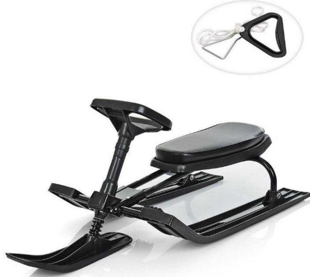 Дитячий снігокат Snow1 зі шнурком та амортизатором - Чорний. Харьков - изображение 1