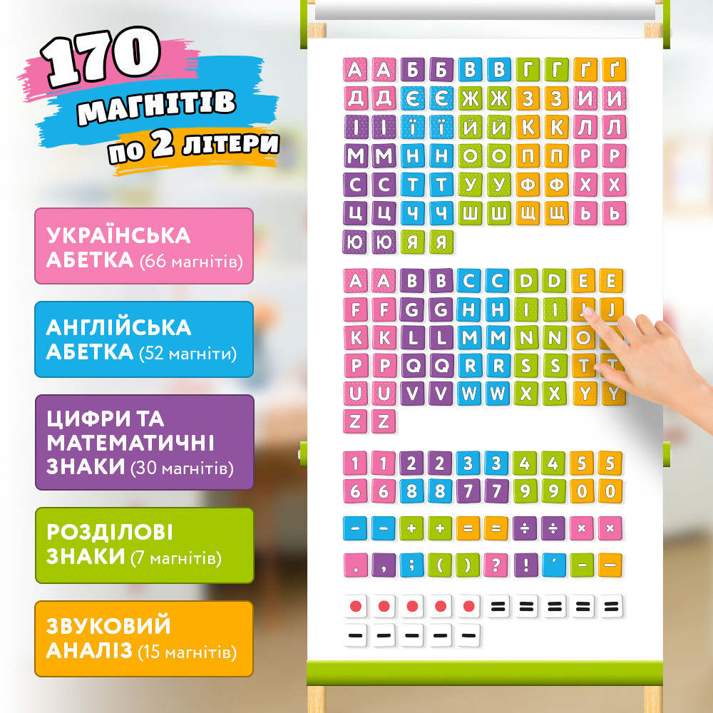 Мольберт детский 5в1 с полицейским и бумагой для творчества и обучения Lumik Premium Киев - изображение 7