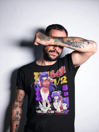 Футболка аниме Схампоо Румико Такахасхи Ранма оверсайз (S/M/L) Черний AnimeJ0639 Днепр