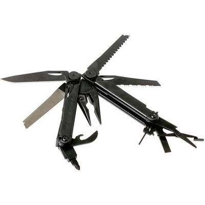 Мультитул Leatherman WAVE PLUS BLACK, синтетический чехол, карт. коробка (832526) Винница - изображение 9