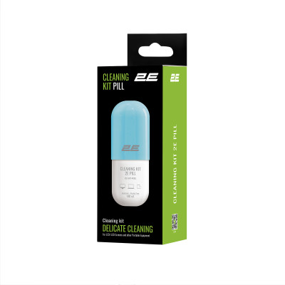 Спрей для очистки 2E PILL 140ml for office equipment +Microfibre 20 cm, white-blue (2E-SK140BL) Винница - изображение 4