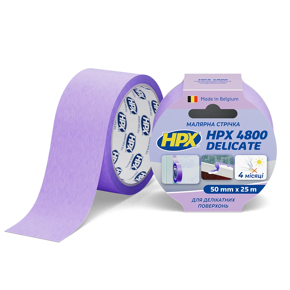 Малярська стрічка (скотч) HPX 4800 50 мм*25 м для делікатних поверхонь та чітких контурів (SR5025) Киев - изображение 1