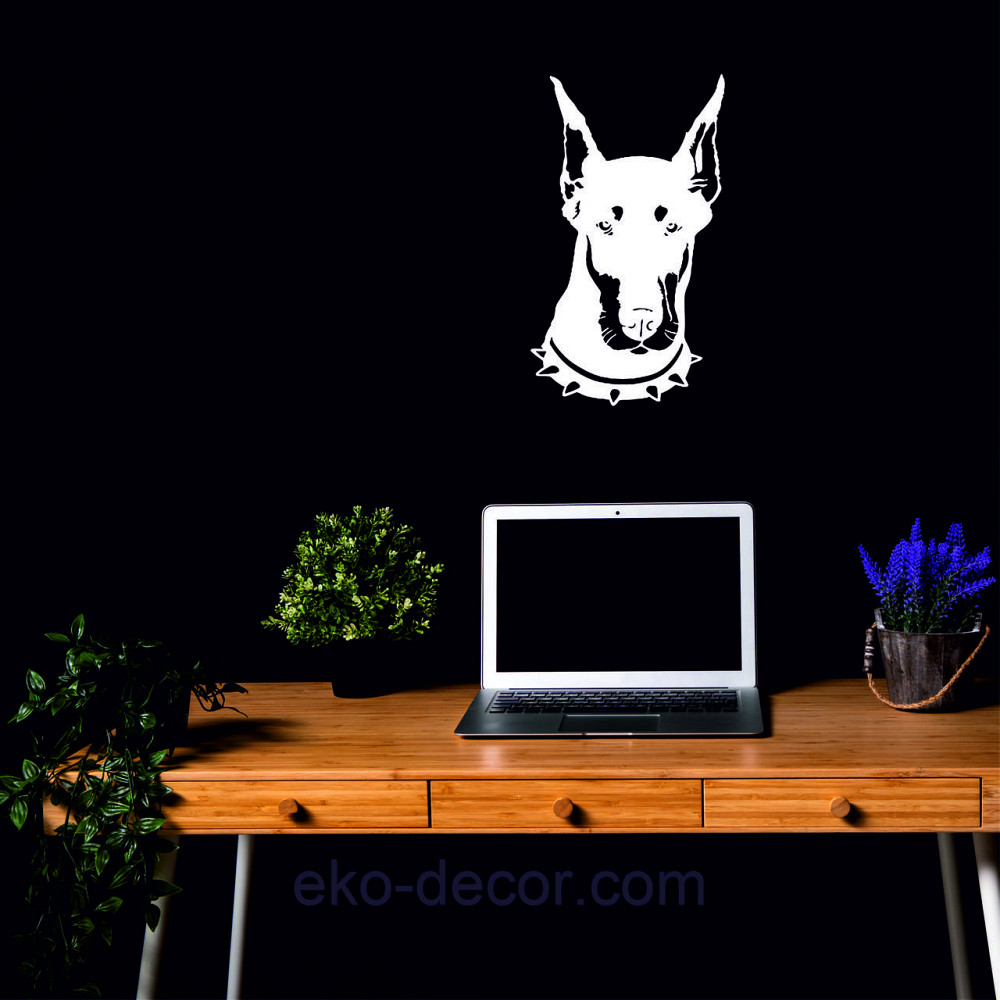 Декоративное настенное Панно «Доберман», Декор на стену 110*64 см, Белый Киев - изображение 7