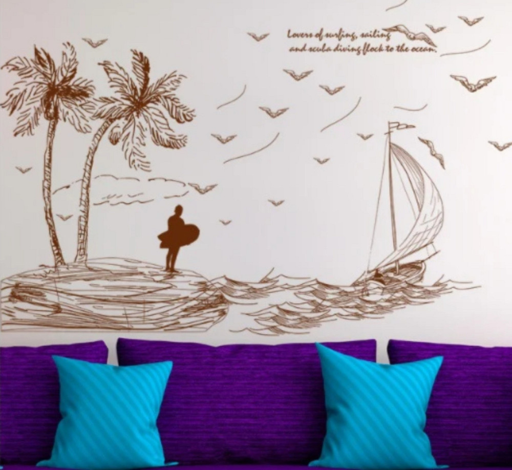 Інтер'єрна наклейка на стіну Серфінгіст Київ - фото 7