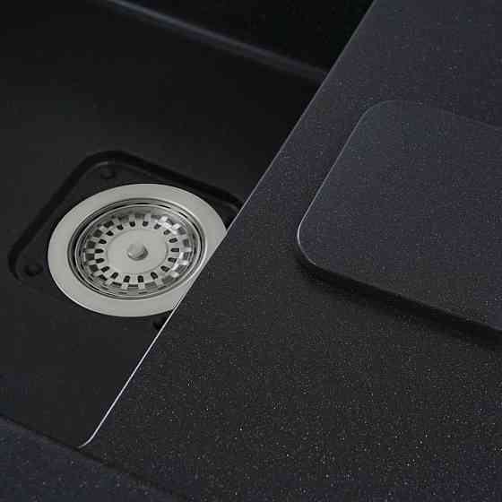 PLATINUM Гранітна мийка для кухні Platinum 7850 CUBE матова Чорний металік Київ