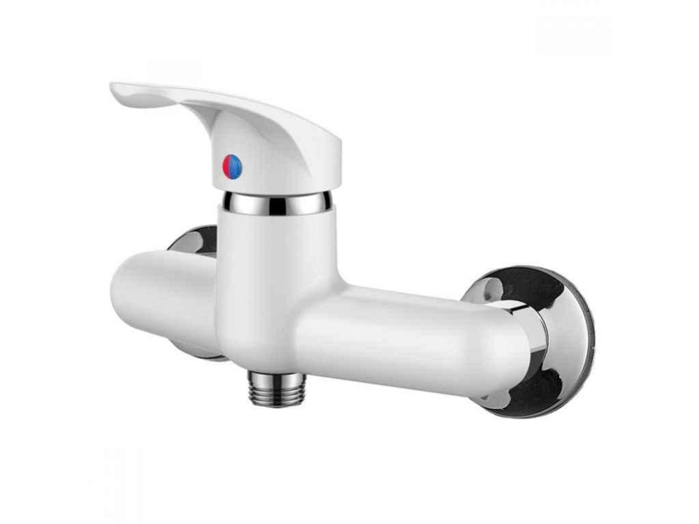 Змішувач для душу AFINA-003 WHITE (без шланга та лійки) білий ТМ PLAMIX Київ - фото 1