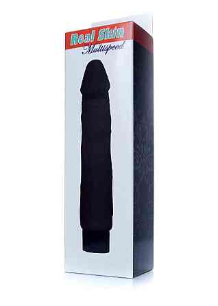 Вибратор - Real Skin Multispeed Black, 22 см Sex Aura Киев