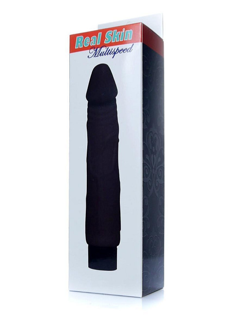Вібратор - Real Skin Multispeed Black, 22 см Sex Aura Київ - фото 6