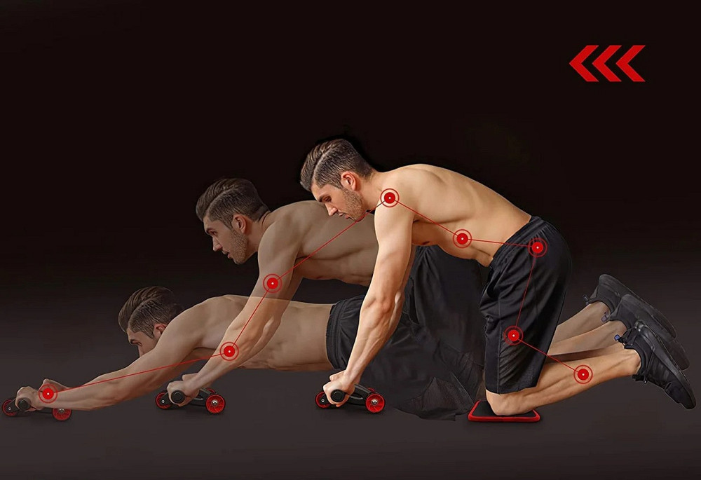 Колесо ролик для пресса WCG S1 гимнастический тренажер пресс + коврик для коленей Киев - изображение 7