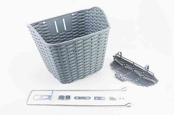 Кошик багажний передній 28" з кришкою, пластмасовий, сірий TH-059 Київ