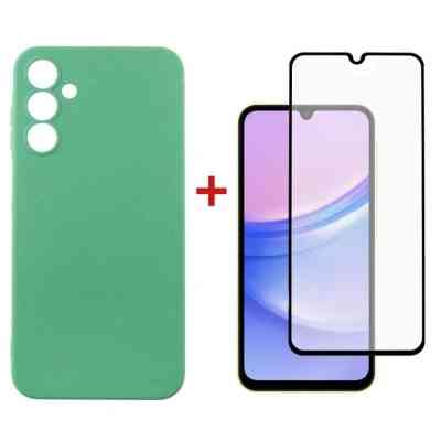 Чехол для мобильного телефона Dengos Kit for Samsung Galaxy A25 5G case + glass (Mint) (DG-KM-60) Винница