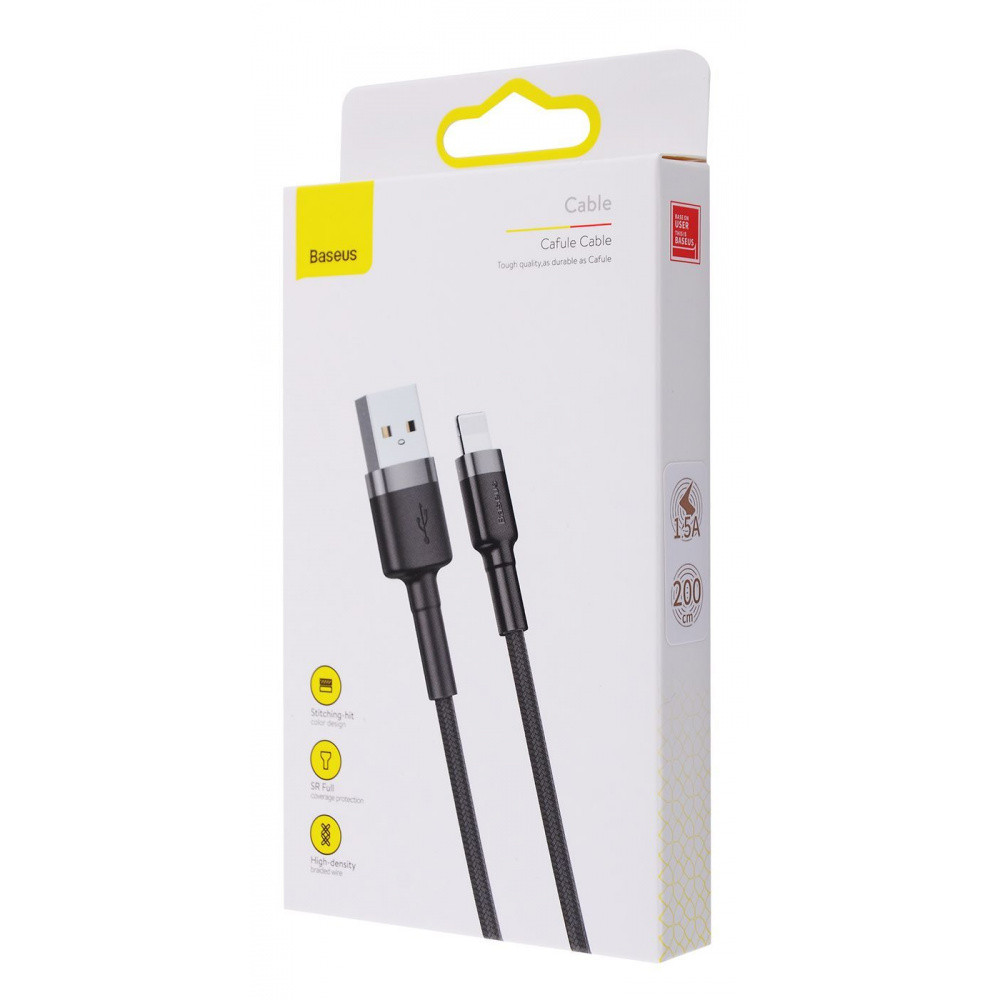 Кабель Baseus Cafule Lightning 1.5A 2м червоно-чорний Львів - фото 12