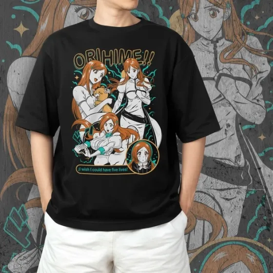 Футболка чоловіча з  принтом Блич Оріхіме Розмір 48 Anime0992 Дніпро