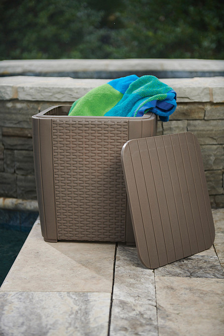 Стіл-скриня пластикова Keter Luzon Flat, бежевий Київ - фото 5