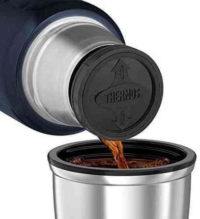 Термос для напоїв з чашкою 470 мл Thermos "King Flask" Midnight Blue (170010) Нержавіюча сталь Нововолинськ
