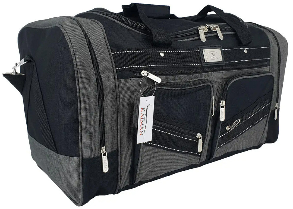 Сумка дорожная KAIMAN 70 см черно-серая S700402 Киев - изображение 2