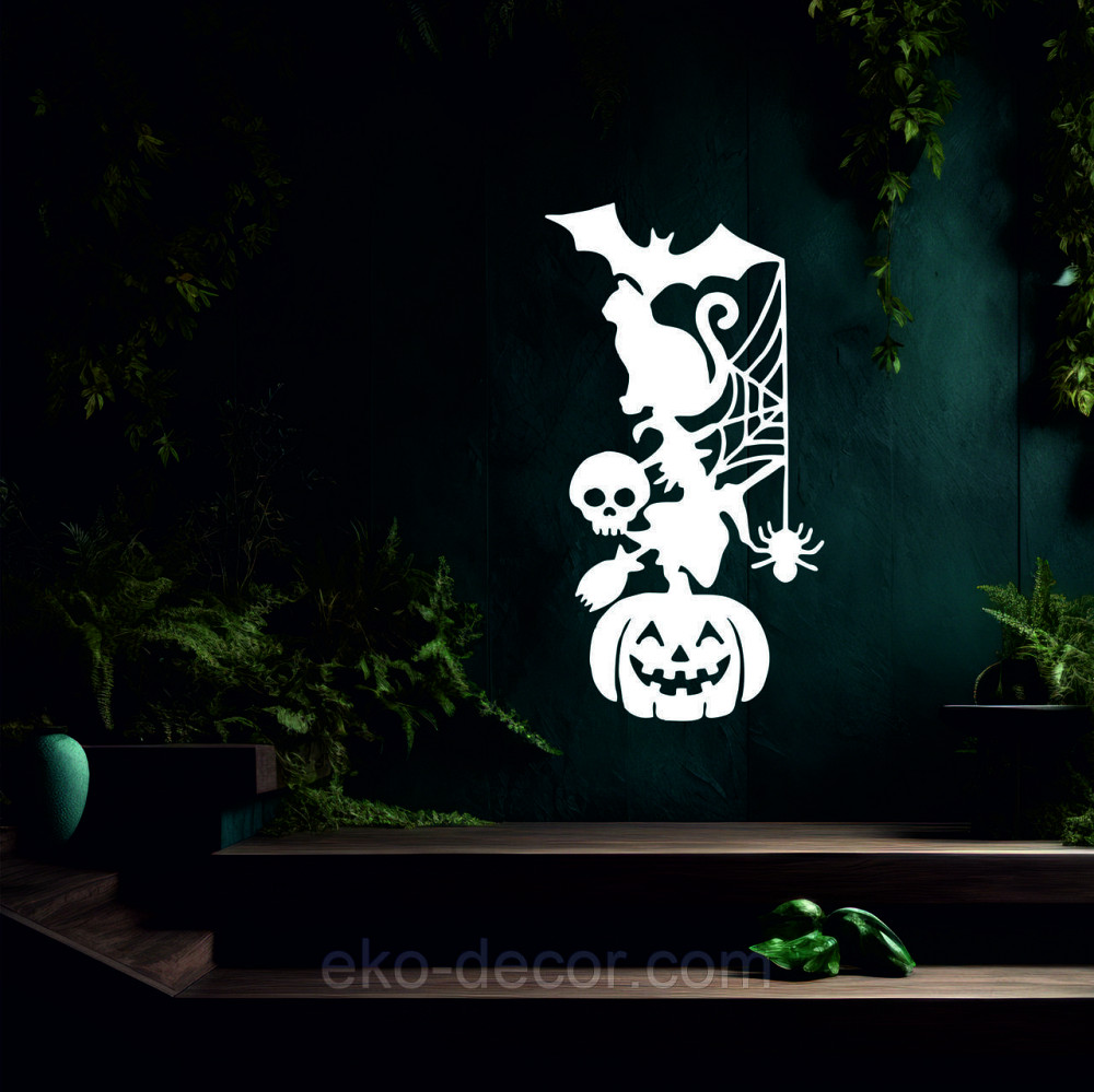 Декоративное настенное Панно «Хэллоуин», Декор на стену 110*59 см, Белый Киев - изображение 7