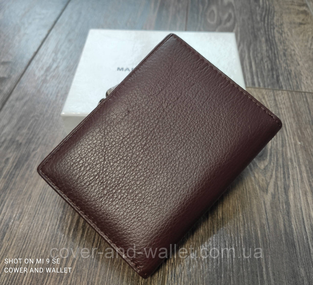 Женский кошелёк коричневого цвета в три сложения из кожи Marco Coverna Киев - изображение 8