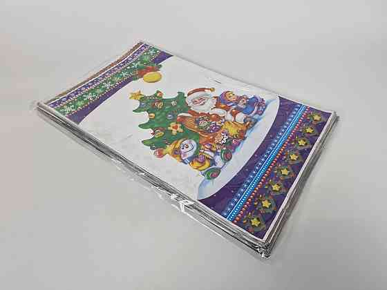 Пакеты фольгированные новогодние для конфет (30*50) №6 Новогодний хоровод (100 шт) Харьков