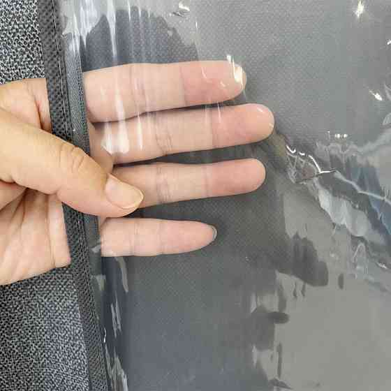 1шт Чохол для одягу на змійці 140х60см,напівпрозорий,Сірий SBR Київ