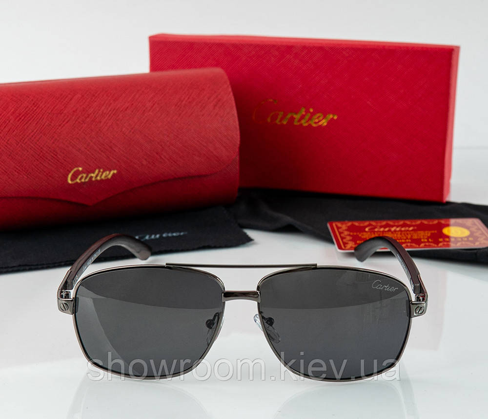 Мужские солнцезащитные очки с поляризацией Cartier (823200) Киев - изображение 2
