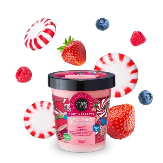 Скраб для тела Разглаживающий Sweet Lollipop Body Desserts Organic Shop 450 мл Винница