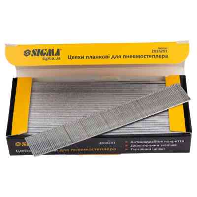 Гвозди Sigma планочные 20x1.25x1мм для пневмостеплера 5000шт (2818201) Винница