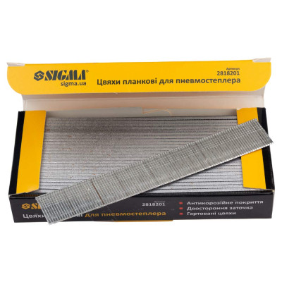 Гвозди Sigma планочные 20x1.25x1мм для пневмостеплера 5000шт (2818201) Винница - изображение 2