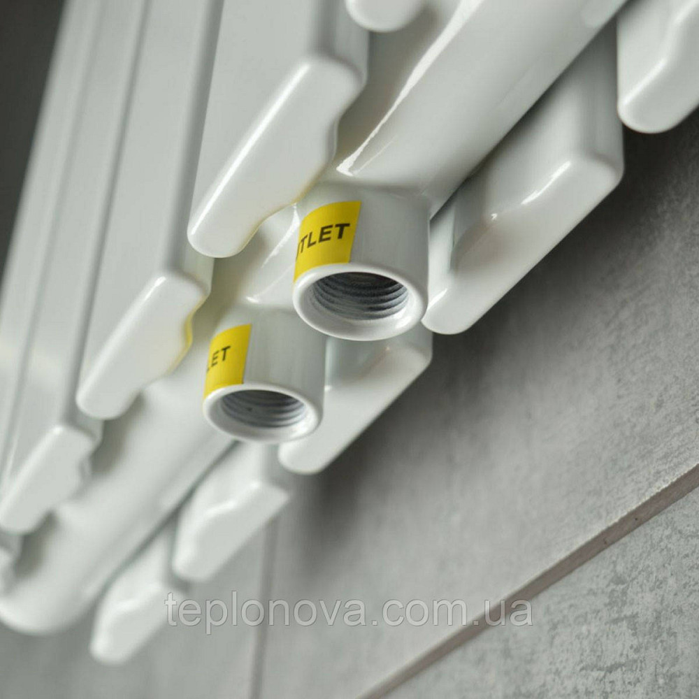 Вертикальный радиатор Largo double 456*1800-6 (50мм), anticor, белый Черновцы - изображение 3