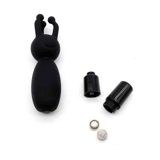 Вибратор с усиками и улыбкой - Черный – Вибраторы Винница