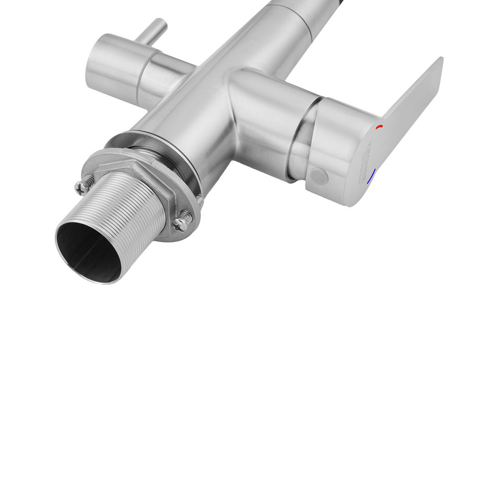 Змішувач для кухні з підключенням до фільтра Kroner KRP Edelstahl Klassisch - ESG03817BLK чорний Київ - фото 8