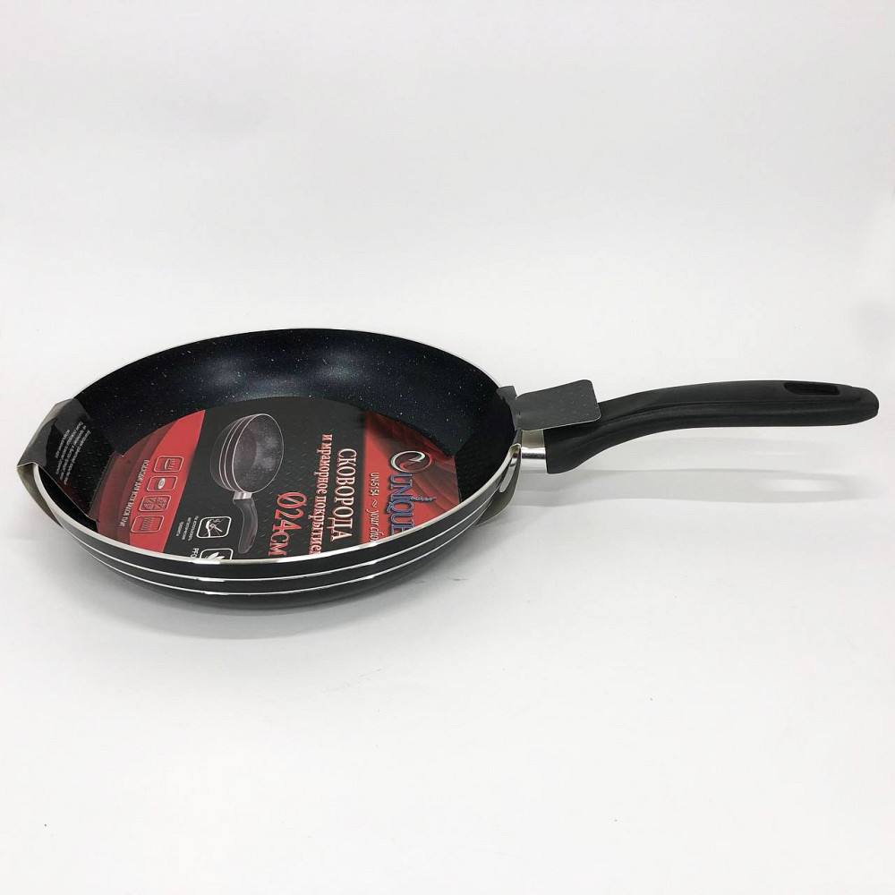 Сковорода з ручкою алюміній, Зручна сковорода для дому Зручна для щоденного використання HS-38 Львів - фото 5