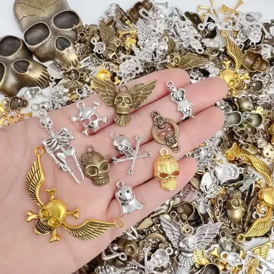 Набір металевих підвісок для творчості, 100 г, золото Київ