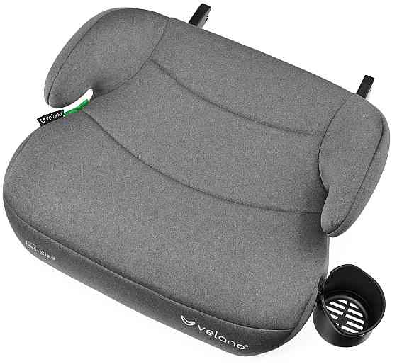Бустер автокрісло Velano Primo i-Size 125-150 см Isofix + підстаканник Сірий Київ