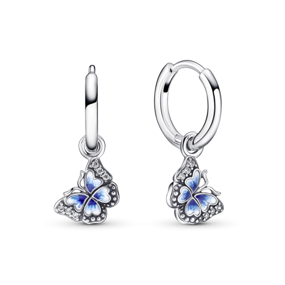 Серебряные серьги Голубые бабочки 290778C01MasterSem Киев