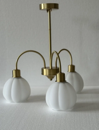 Світлодіодна люстра Тюльпан 5000 (Золота) на 3 плафони Вінниця