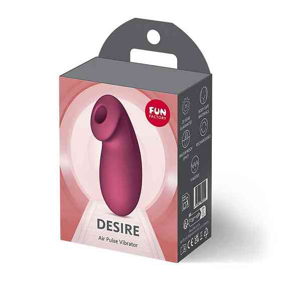Вакуумний стимулятор Fun Factory Desire Wine Red, 11 режимів роботи, перезаряджуваний Sex Aura Київ
