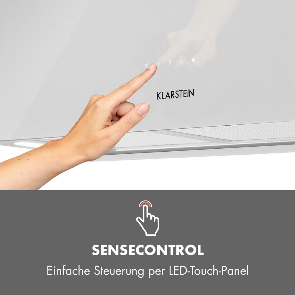 Люстра XL островная вытяжка 90 см циркулирующий воздух 590 м³/ч LED сенсорный белый белый (Германия, читать Ровно - изображение 6