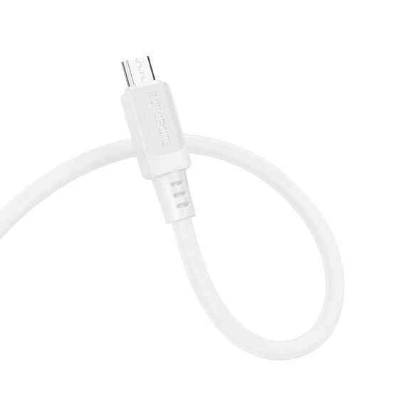 Кабель BOROFONE BX115 Lotto silicone charging data cable Micro White Киев