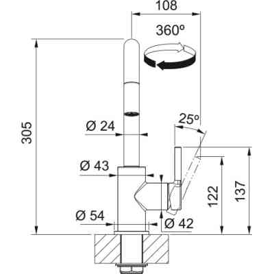 Смеситель Franke Lina U Pull Down (115.0728.476) Винница